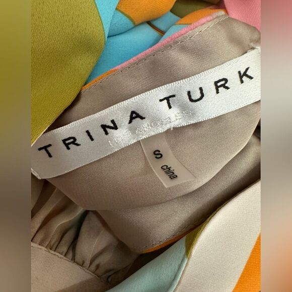 Trina Turk Morgan Striped Halter Neck Dress Multicolor Size Small - Picture 9 of 12